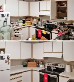 Kitchen Fresh Start before and after cleaning transformation